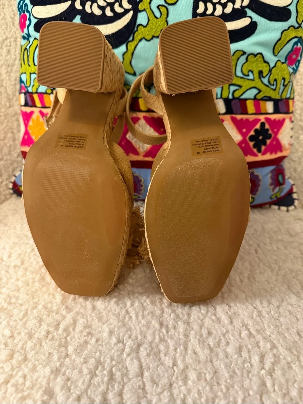 Steve Madden Romey Raffia Platform Sandals